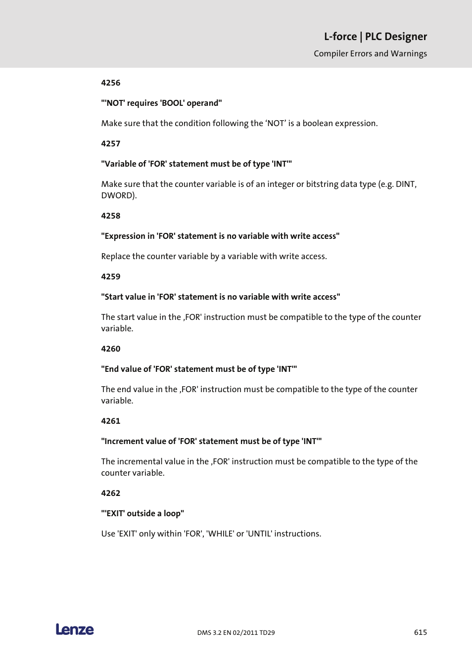 L-force | plc designer | Lenze PLC Designer PLC Designer (R2-x) User Manual | Page 617 / 844