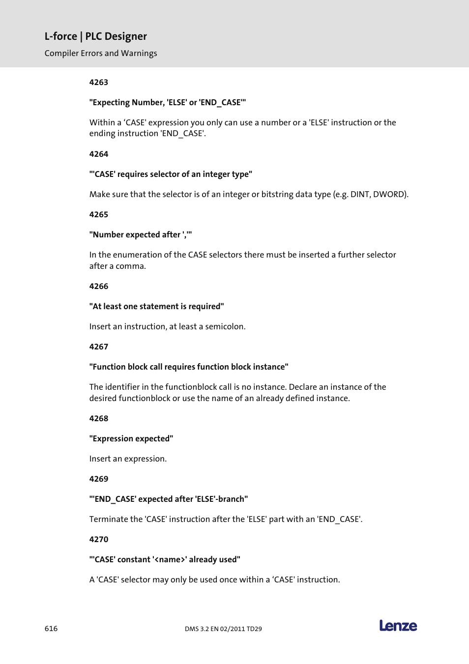 L-force | plc designer | Lenze PLC Designer PLC Designer (R2-x) User Manual | Page 618 / 844