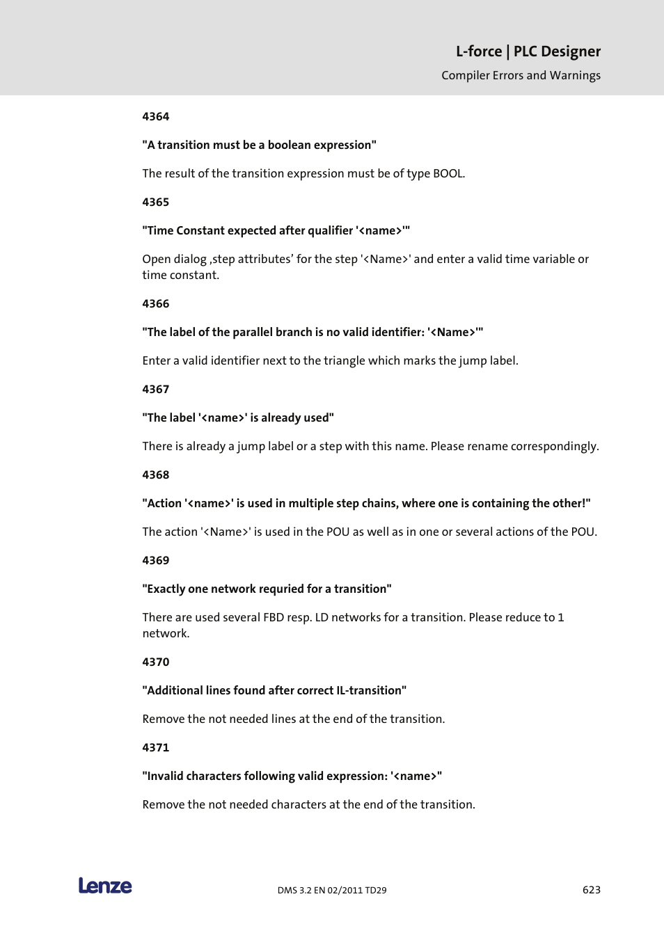 L-force | plc designer | Lenze PLC Designer PLC Designer (R2-x) User Manual | Page 625 / 844