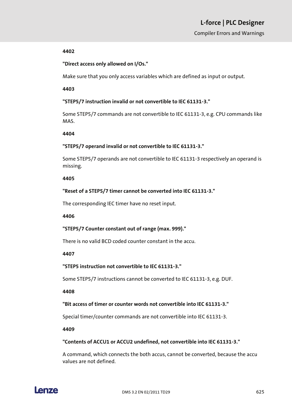 L-force | plc designer | Lenze PLC Designer PLC Designer (R2-x) User Manual | Page 627 / 844