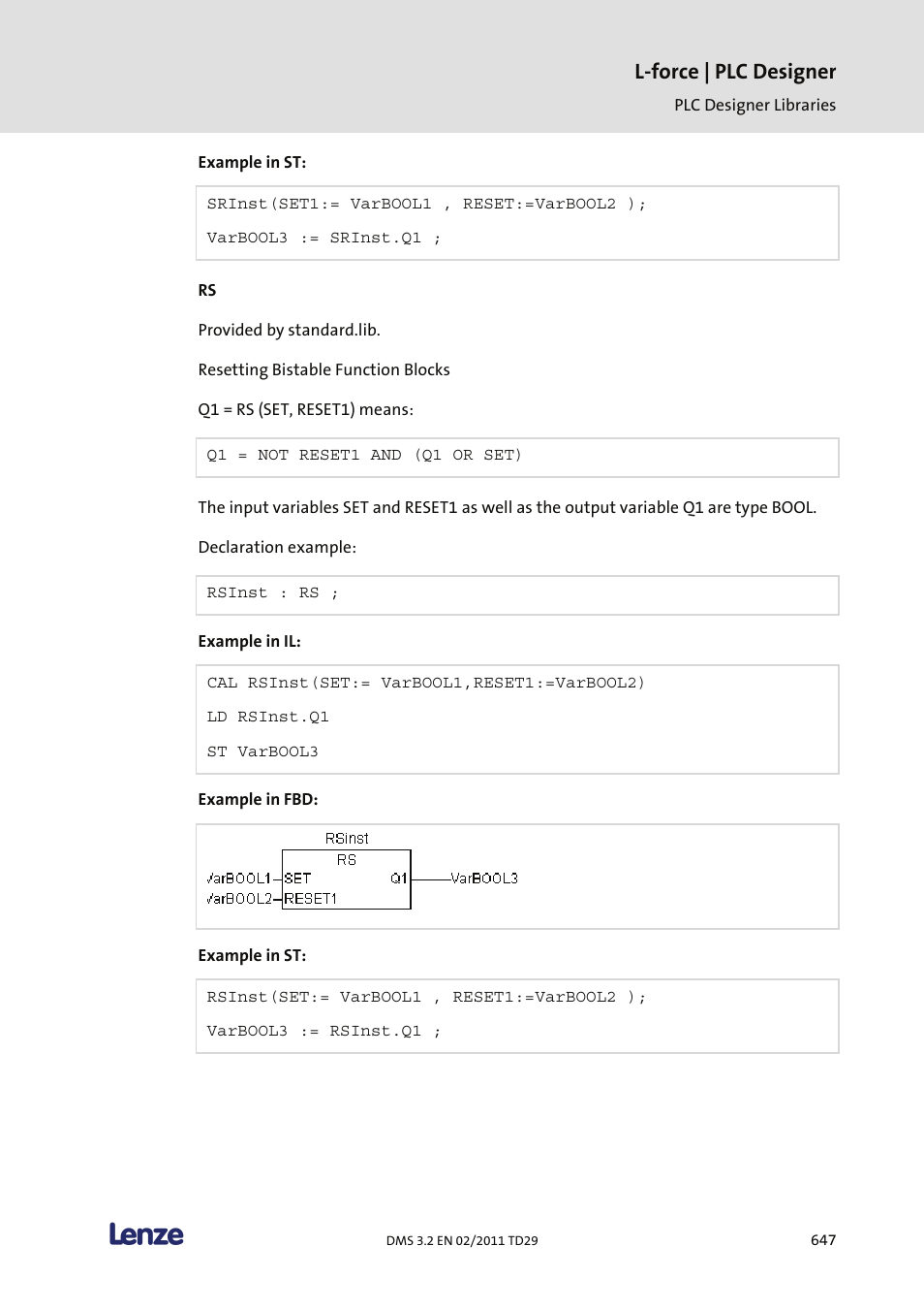 L-force | plc designer | Lenze PLC Designer PLC Designer (R2-x) User Manual | Page 649 / 844