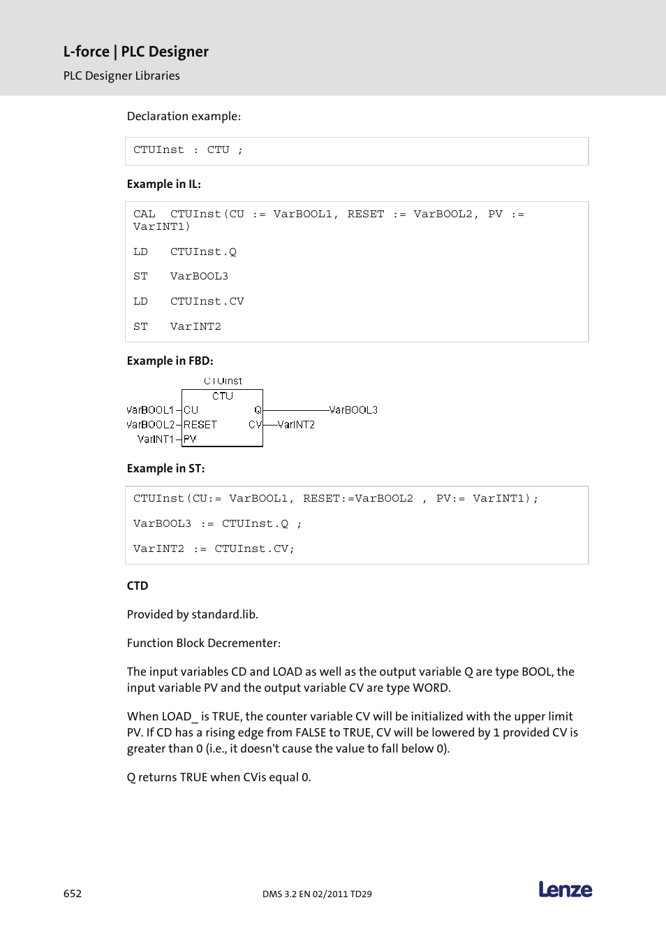 L-force | plc designer | Lenze PLC Designer PLC Designer (R2-x) User Manual | Page 654 / 844