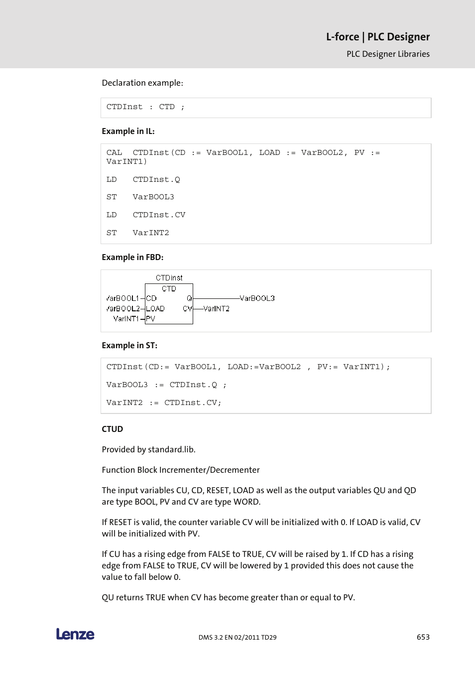 L-force | plc designer | Lenze PLC Designer PLC Designer (R2-x) User Manual | Page 655 / 844