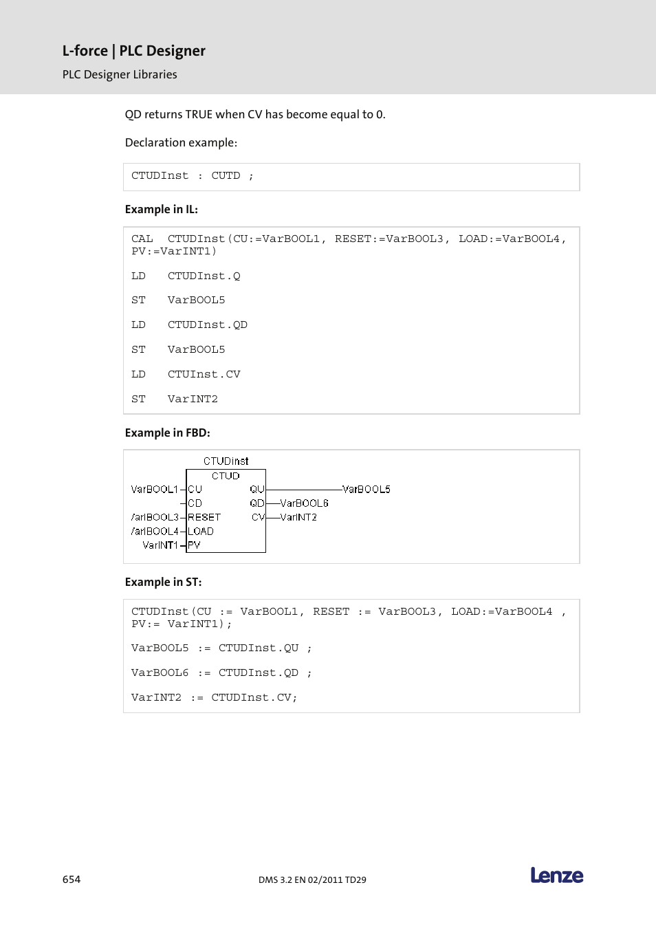 L-force | plc designer | Lenze PLC Designer PLC Designer (R2-x) User Manual | Page 656 / 844