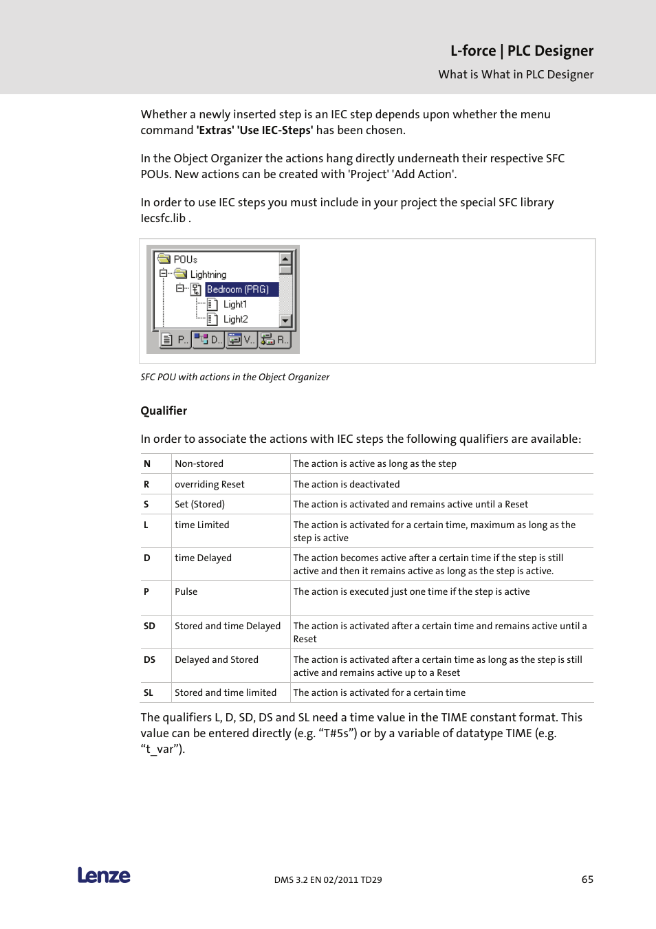 Qualifier, L-force | plc designer | Lenze PLC Designer PLC Designer (R2-x) User Manual | Page 67 / 844