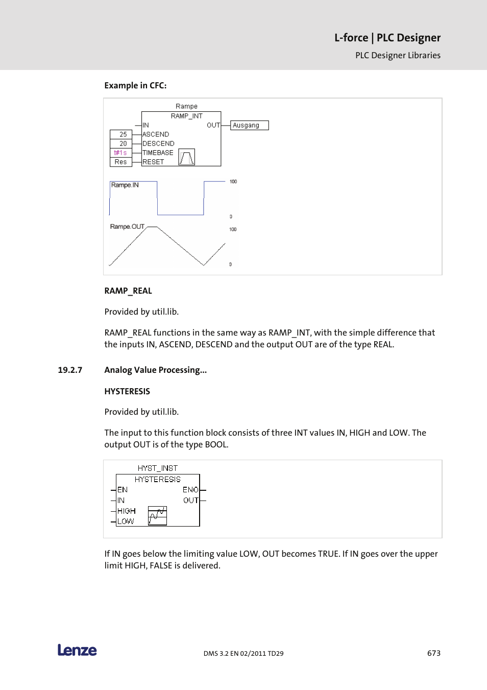 Analog value processing, L-force | plc designer | Lenze PLC Designer PLC Designer (R2-x) User Manual | Page 675 / 844