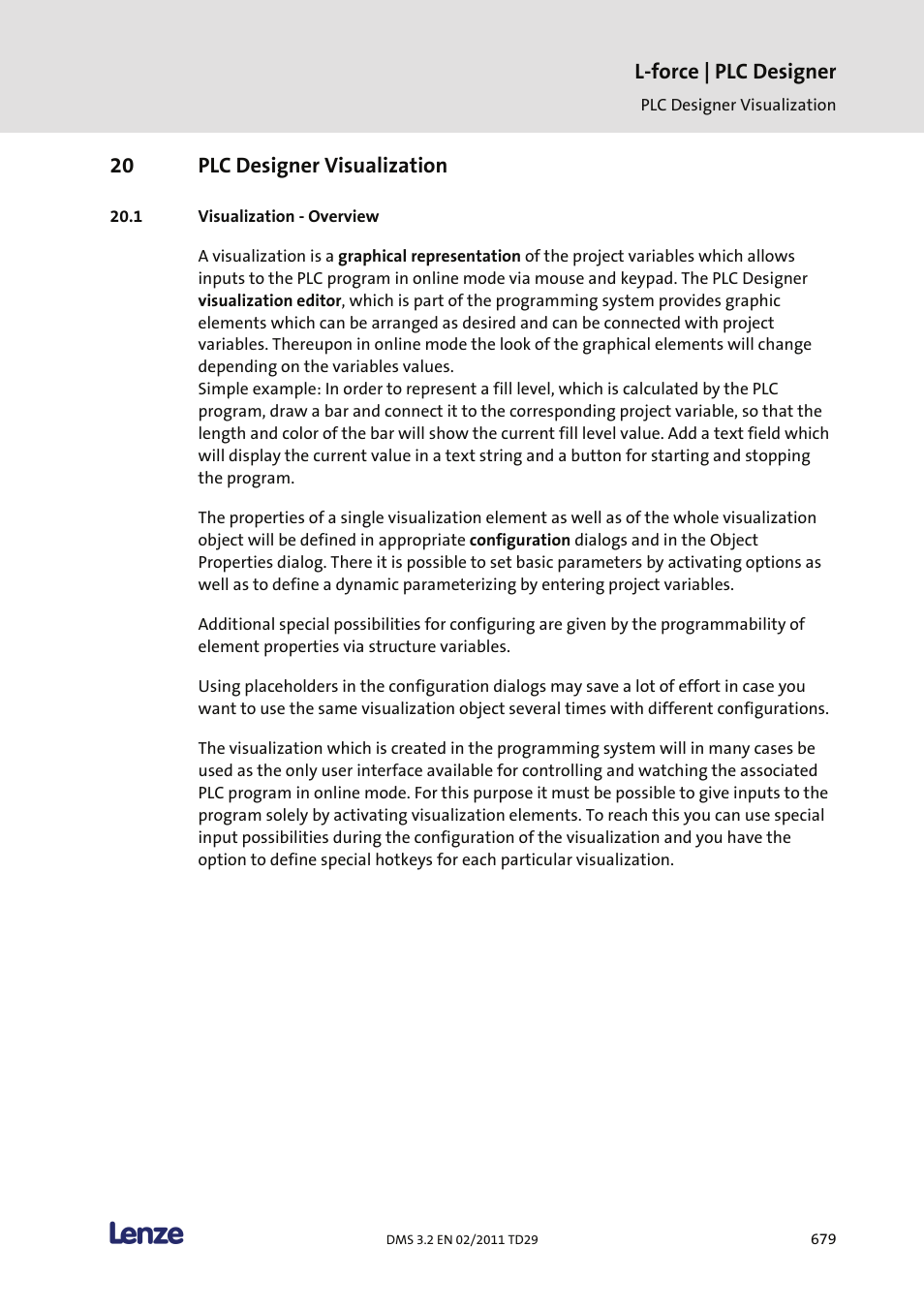 20 plc designer visualization, Visualization - overview, L-force | plc designer | Lenze PLC Designer PLC Designer (R2-x) User Manual | Page 681 / 844