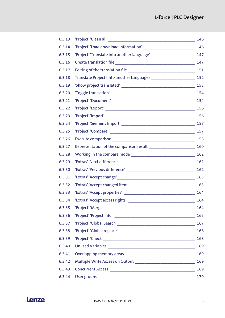 L-force | plc designer | Lenze PLC Designer PLC Designer (R2-x) User Manual | Page 7 / 844