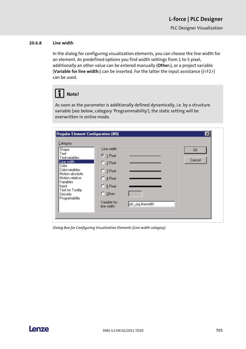 Line width, L-force | plc designer | Lenze PLC Designer PLC Designer (R2-x) User Manual | Page 707 / 844