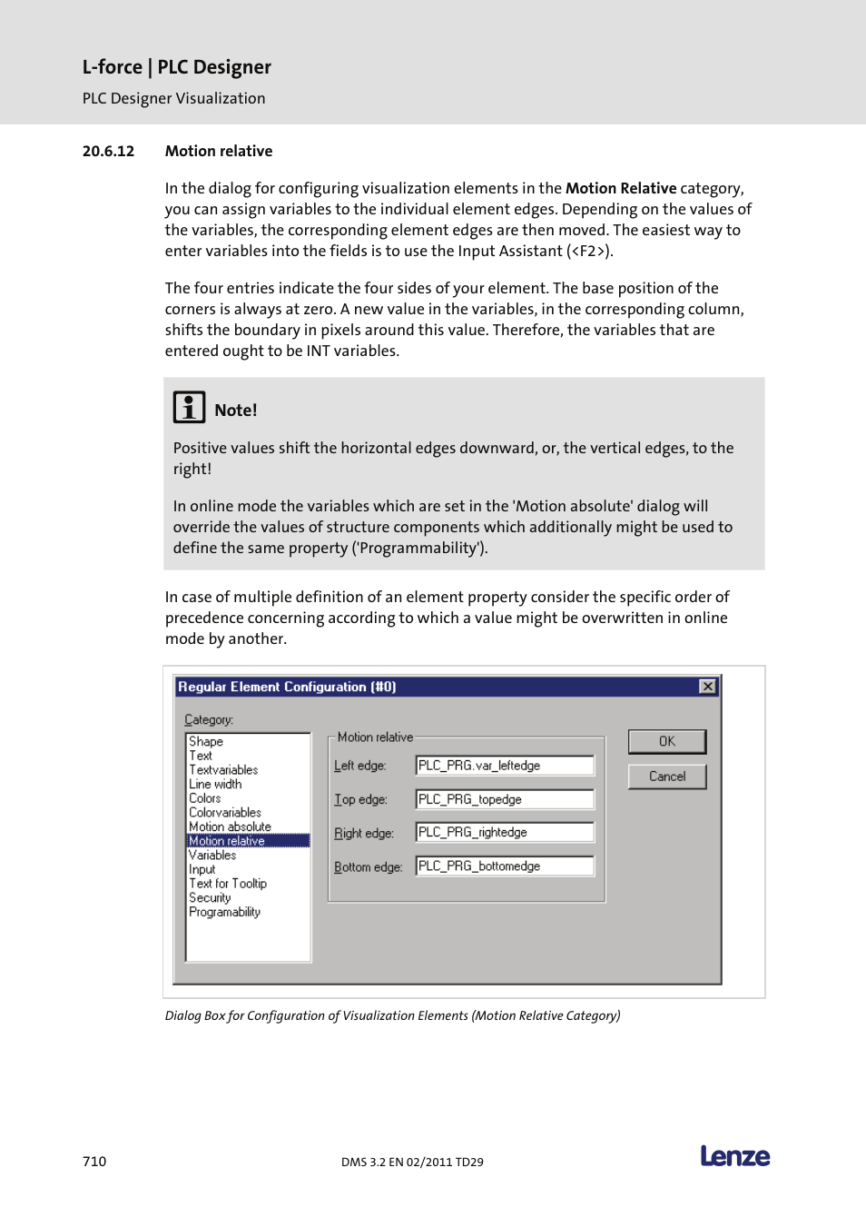 Motion relative, L-force | plc designer | Lenze PLC Designer PLC Designer (R2-x) User Manual | Page 712 / 844