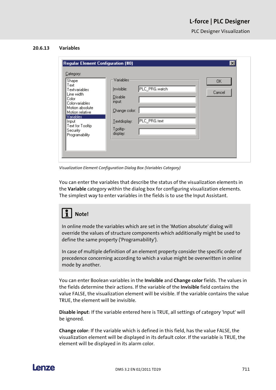 Variables, L-force | plc designer | Lenze PLC Designer PLC Designer (R2-x) User Manual | Page 713 / 844