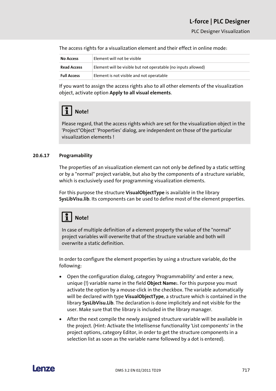 Programability, L-force | plc designer | Lenze PLC Designer PLC Designer (R2-x) User Manual | Page 719 / 844