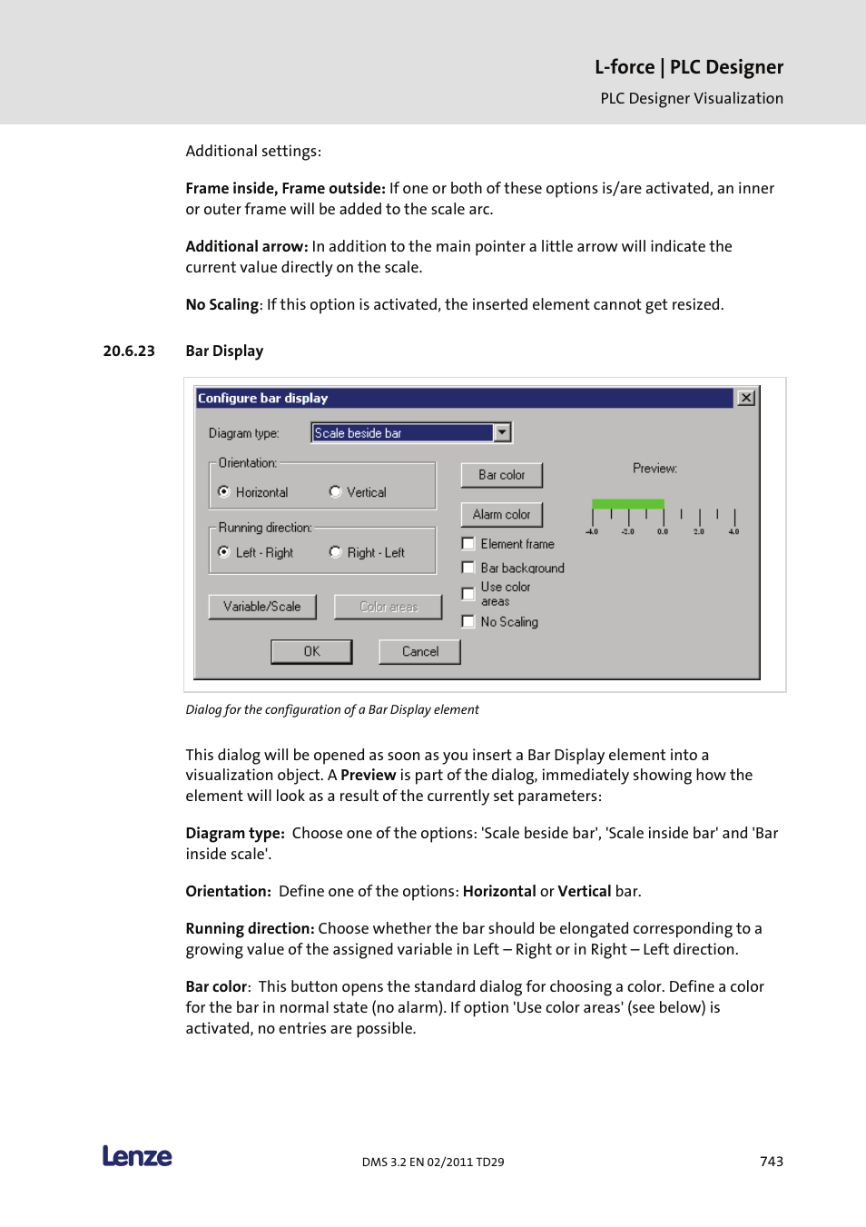 Bar display, L-force | plc designer | Lenze PLC Designer PLC Designer (R2-x) User Manual | Page 745 / 844