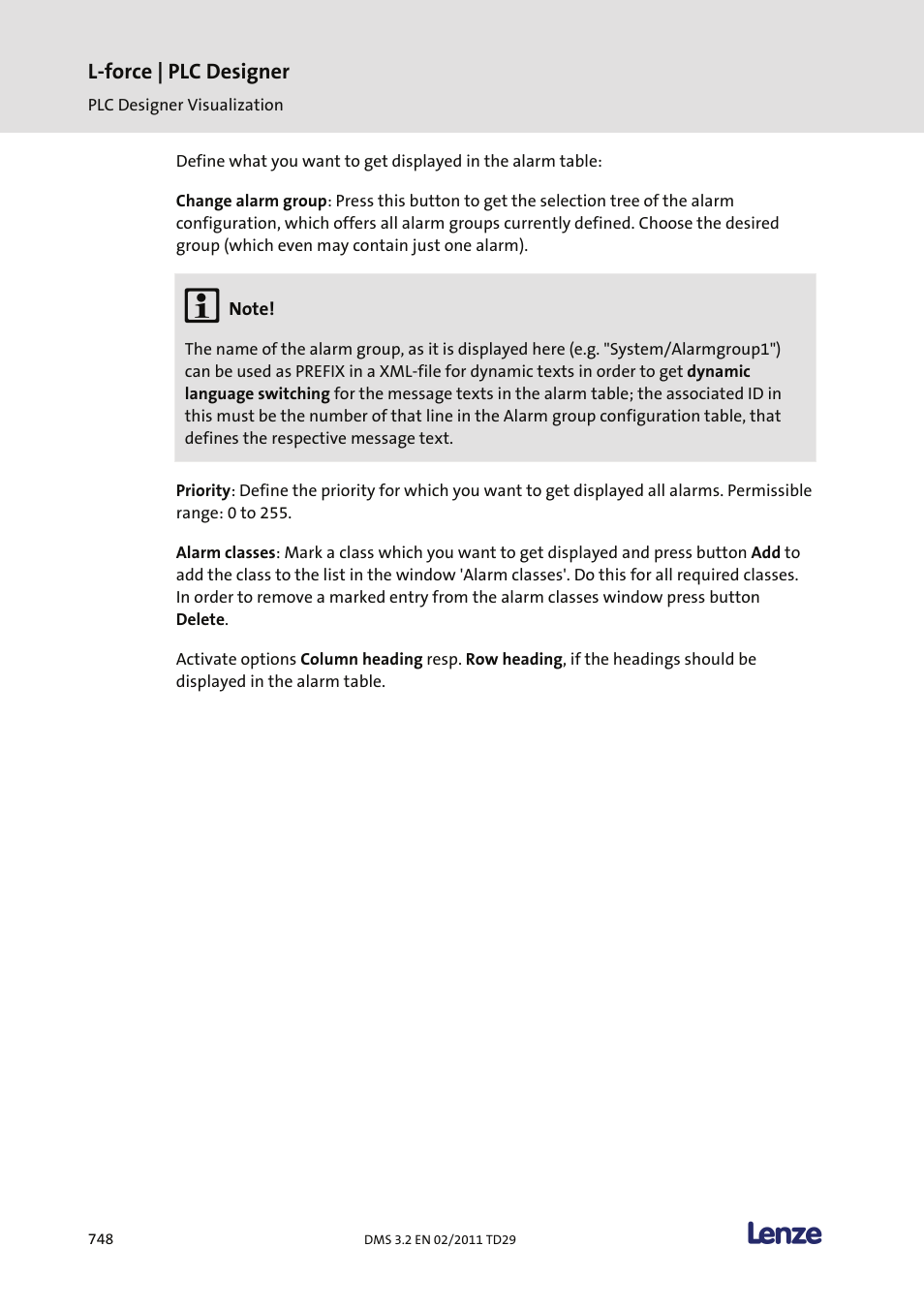 L-force | plc designer | Lenze PLC Designer PLC Designer (R2-x) User Manual | Page 750 / 844