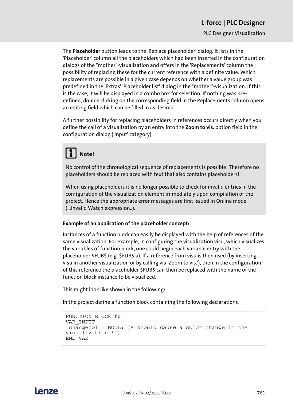 L-force | plc designer | Lenze PLC Designer PLC Designer (R2-x) User Manual | Page 763 / 844