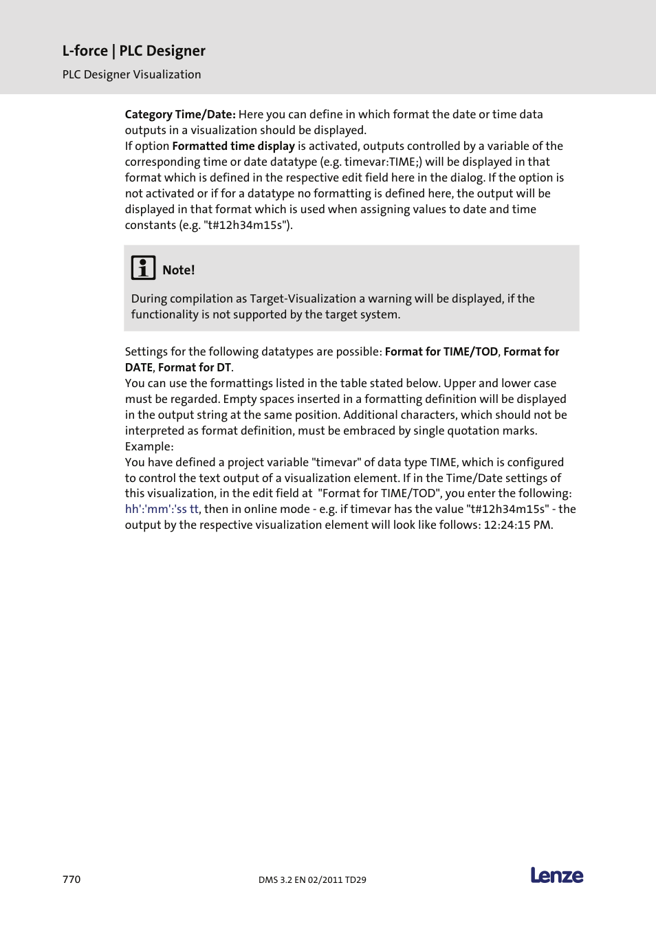 L-force | plc designer | Lenze PLC Designer PLC Designer (R2-x) User Manual | Page 772 / 844