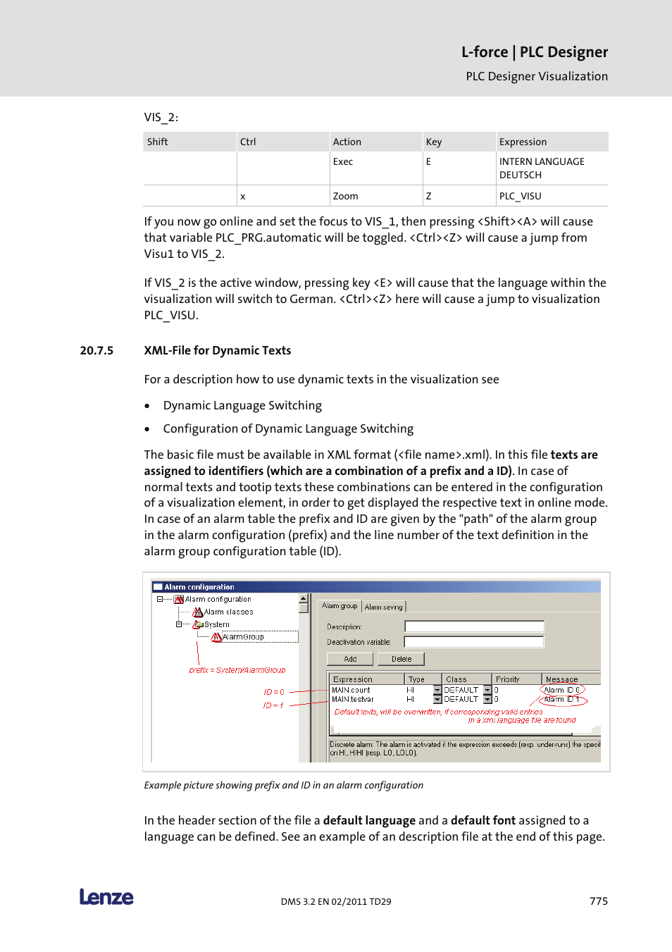 Xml-file for dynamic texts, L-force | plc designer | Lenze PLC Designer PLC Designer (R2-x) User Manual | Page 777 / 844