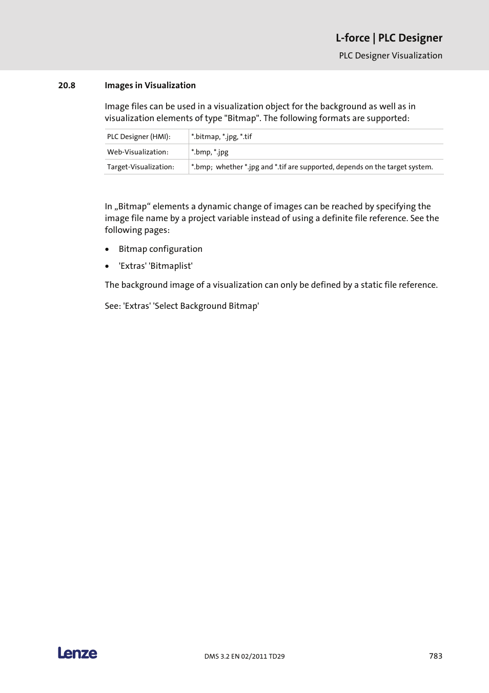 Images in visualization, L-force | plc designer | Lenze PLC Designer PLC Designer (R2-x) User Manual | Page 785 / 844