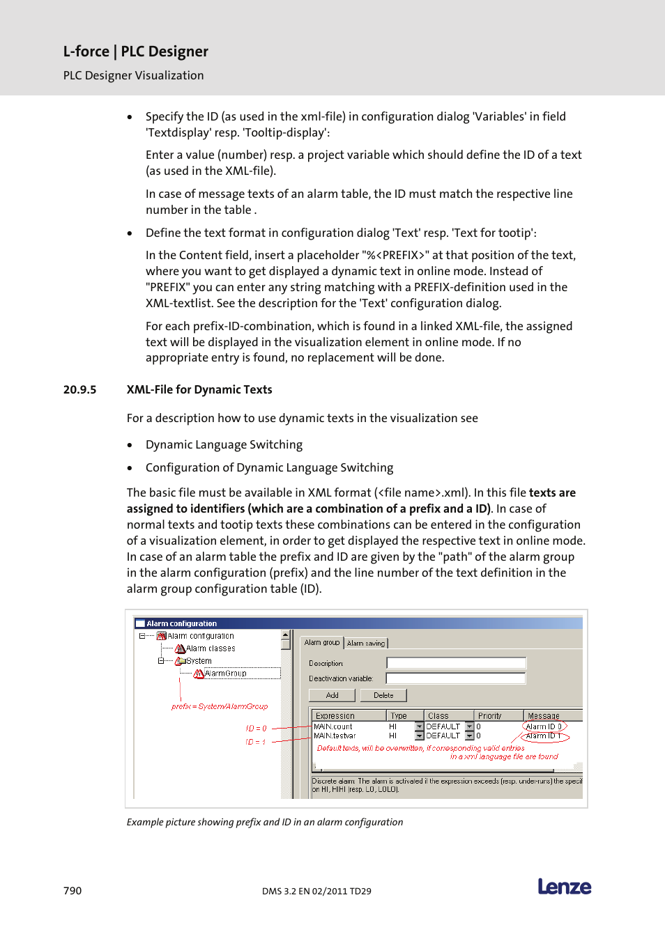 Xml-file for dynamic texts, L-force | plc designer | Lenze PLC Designer PLC Designer (R2-x) User Manual | Page 792 / 844