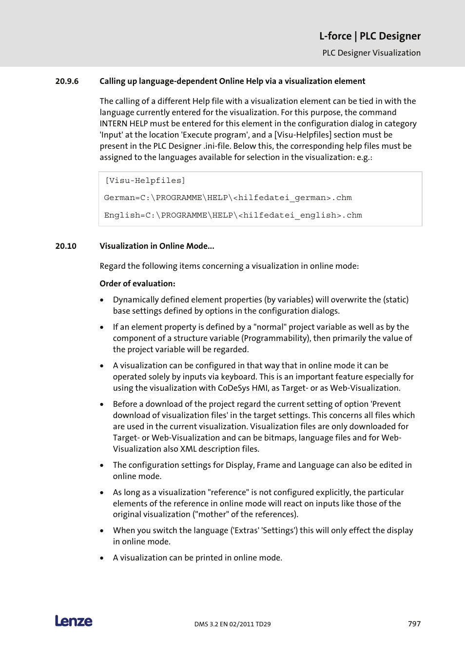 Visualization in online mode, L-force | plc designer | Lenze PLC Designer PLC Designer (R2-x) User Manual | Page 799 / 844