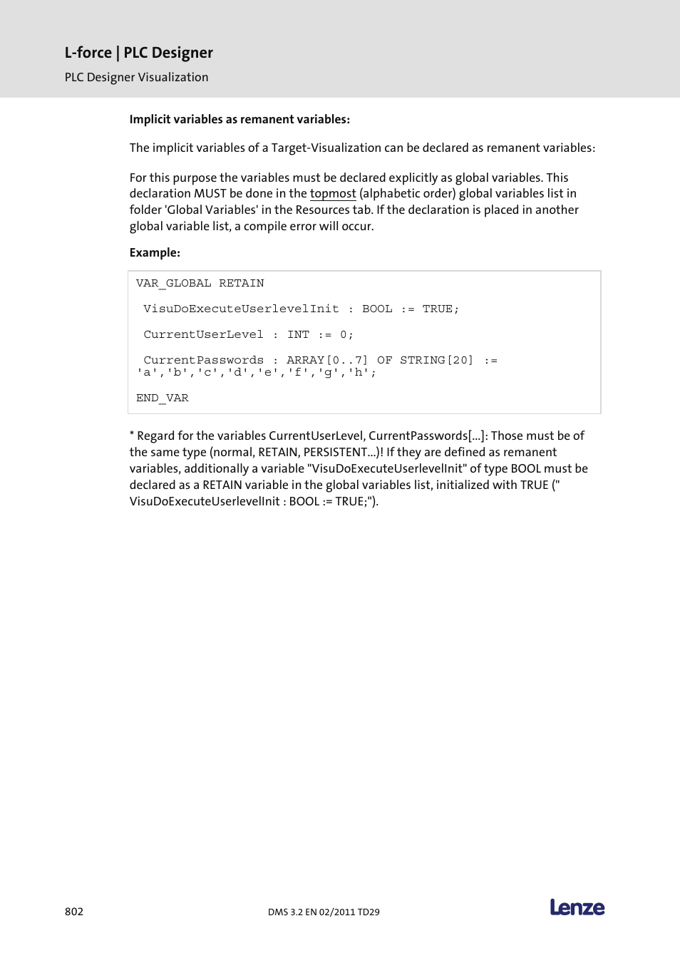 L-force | plc designer | Lenze PLC Designer PLC Designer (R2-x) User Manual | Page 804 / 844