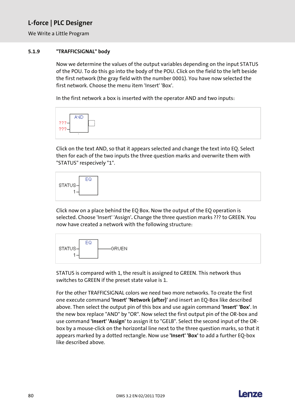 Trafficsignal" body, L-force | plc designer | Lenze PLC Designer PLC Designer (R2-x) User Manual | Page 82 / 844