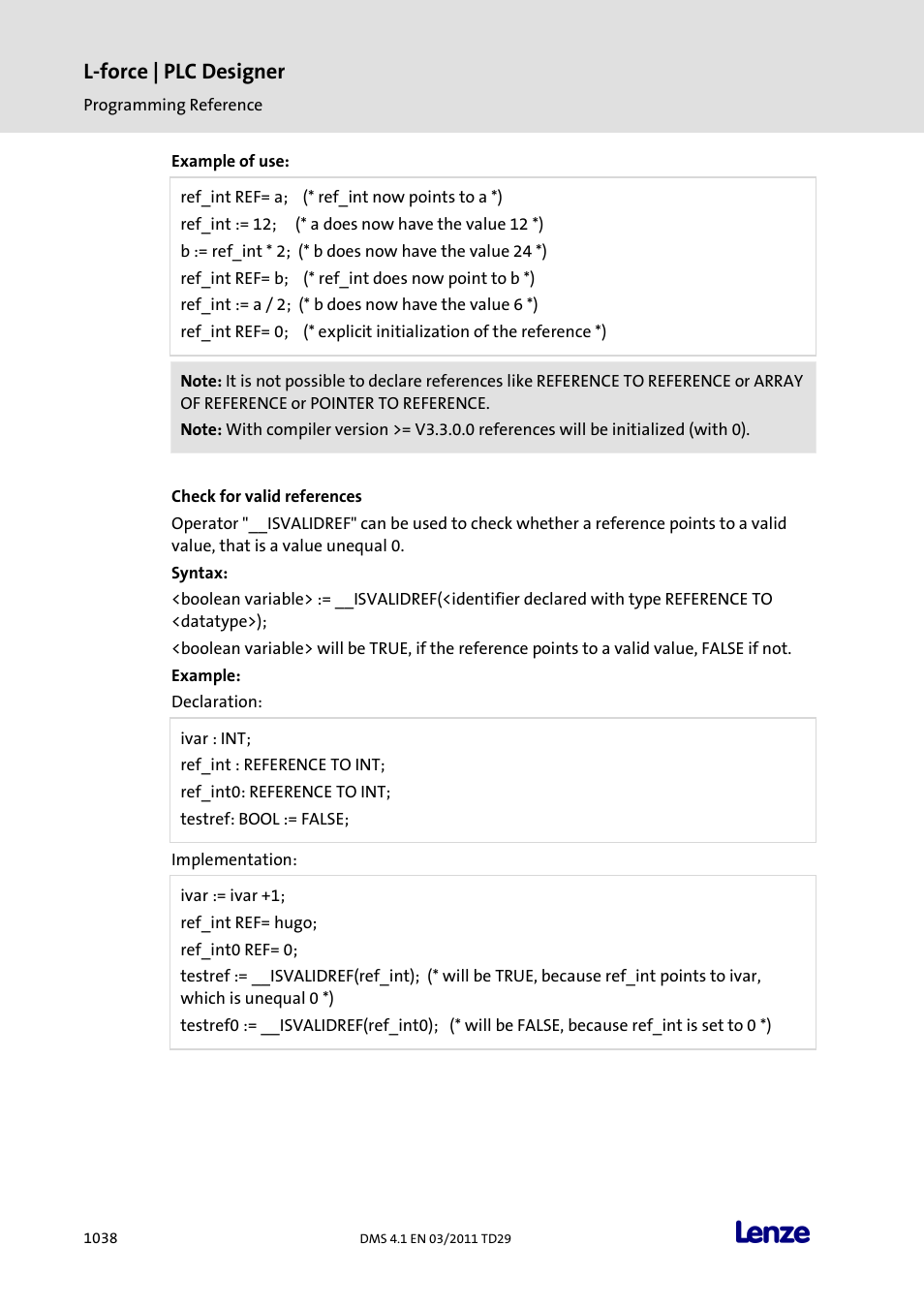 L-force | plc designer | Lenze PLC Designer PLC Designer (R3-1) User Manual | Page 1040 / 1170
