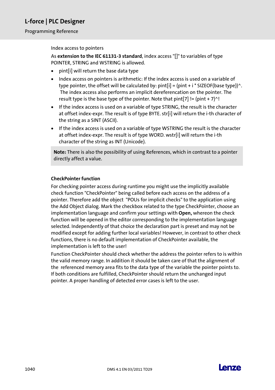 L-force | plc designer | Lenze PLC Designer PLC Designer (R3-1) User Manual | Page 1042 / 1170
