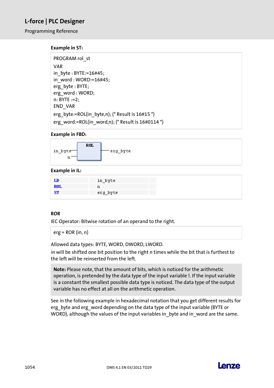 L-force | plc designer | Lenze PLC Designer PLC Designer (R3-1) User Manual | Page 1056 / 1170