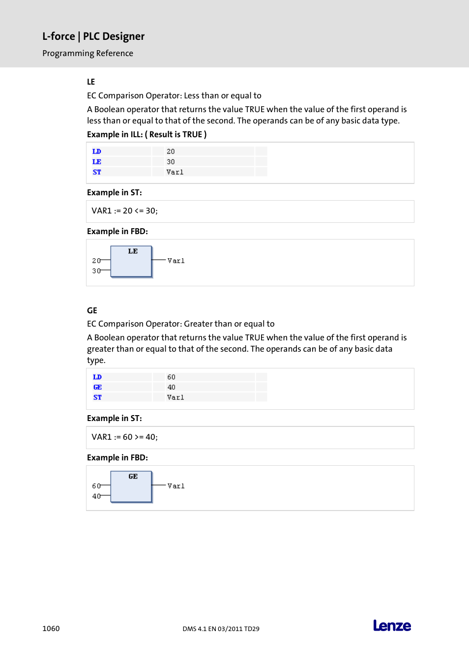 L-force | plc designer | Lenze PLC Designer PLC Designer (R3-1) User Manual | Page 1062 / 1170