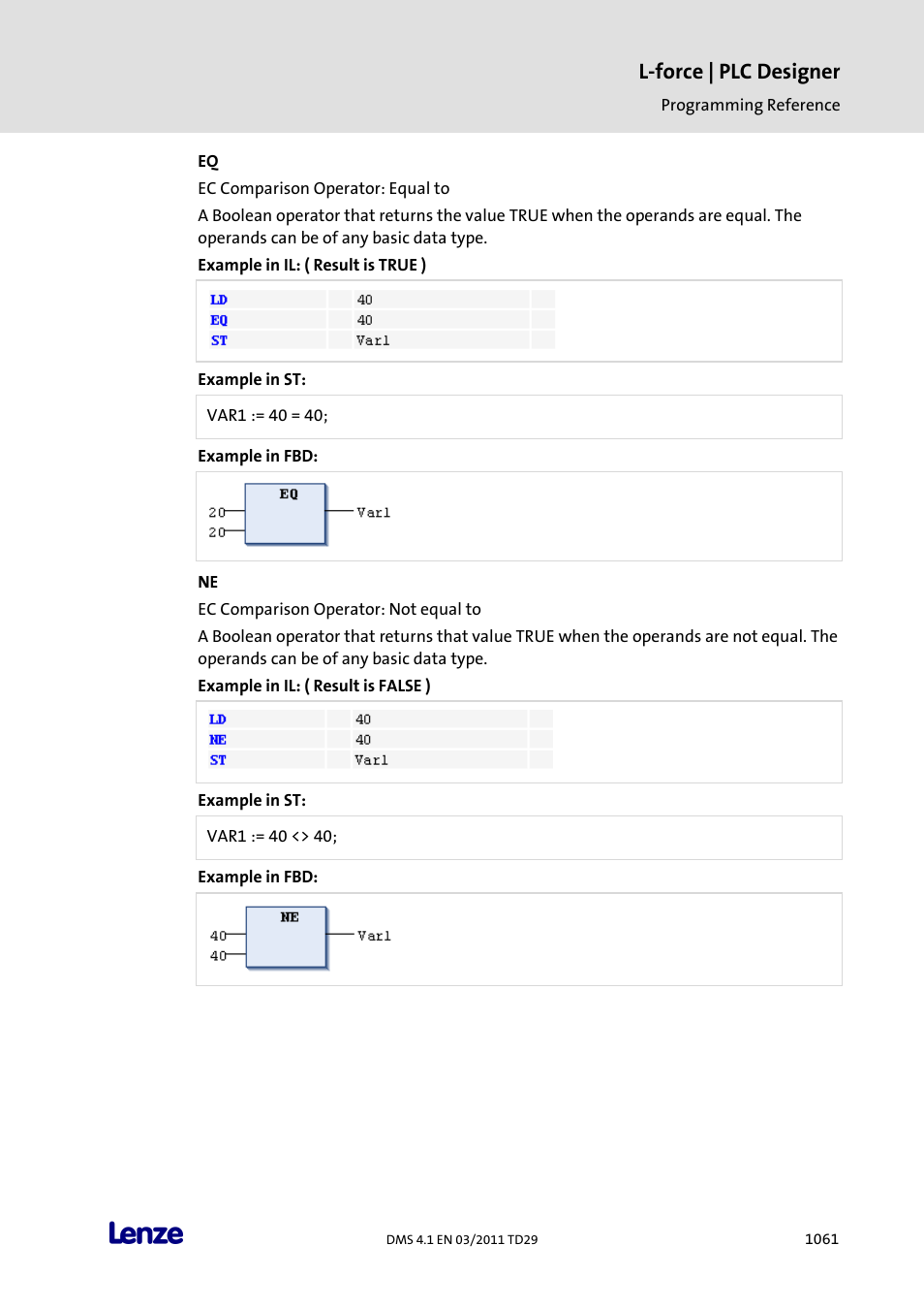 L-force | plc designer | Lenze PLC Designer PLC Designer (R3-1) User Manual | Page 1063 / 1170