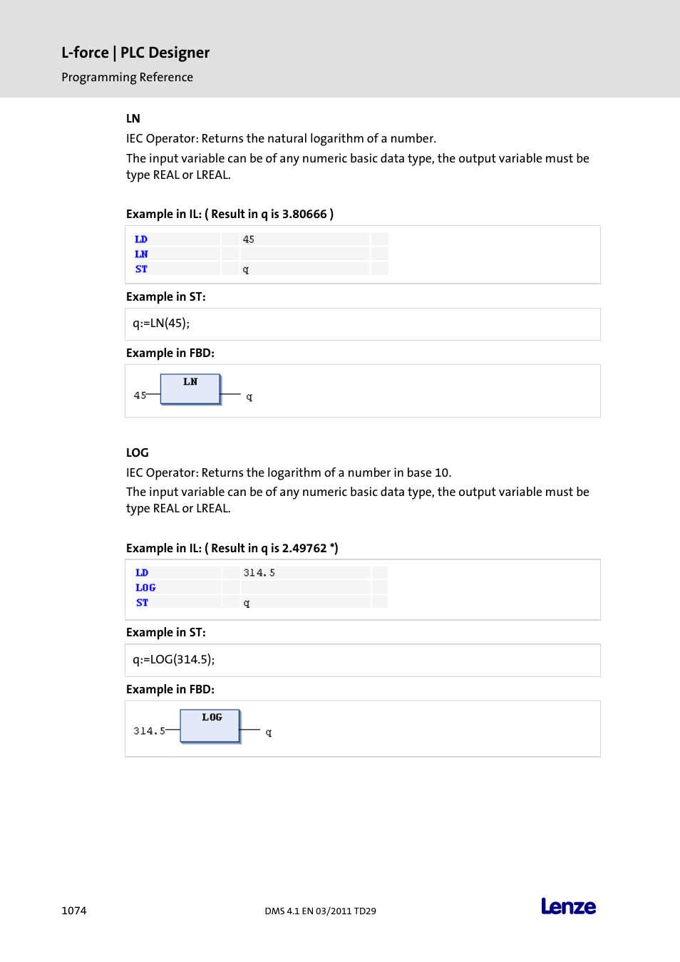 L-force | plc designer | Lenze PLC Designer PLC Designer (R3-1) User Manual | Page 1076 / 1170