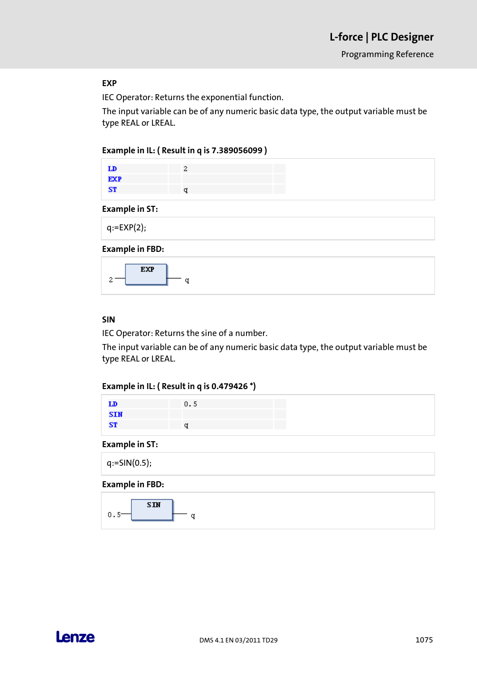 L-force | plc designer | Lenze PLC Designer PLC Designer (R3-1) User Manual | Page 1077 / 1170