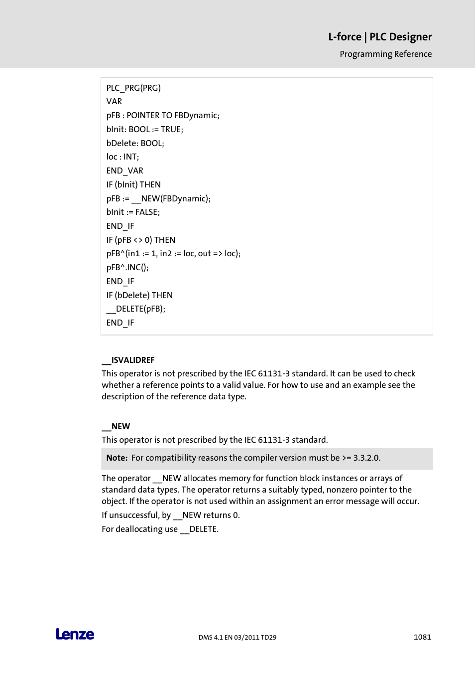 Isvalidref, L-force | plc designer | Lenze PLC Designer PLC Designer (R3-1) User Manual | Page 1083 / 1170