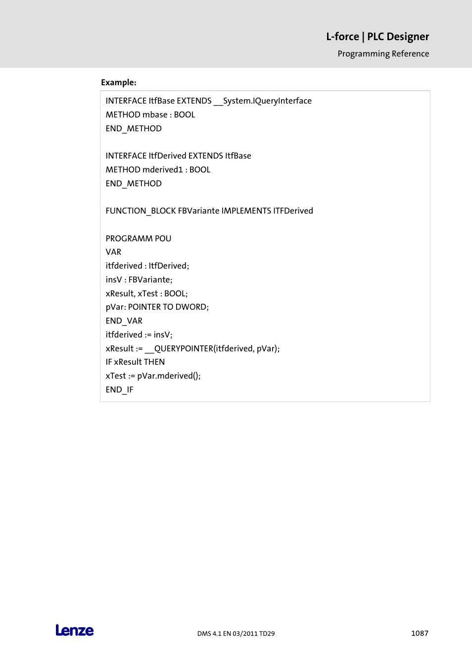 L-force | plc designer | Lenze PLC Designer PLC Designer (R3-1) User Manual | Page 1089 / 1170