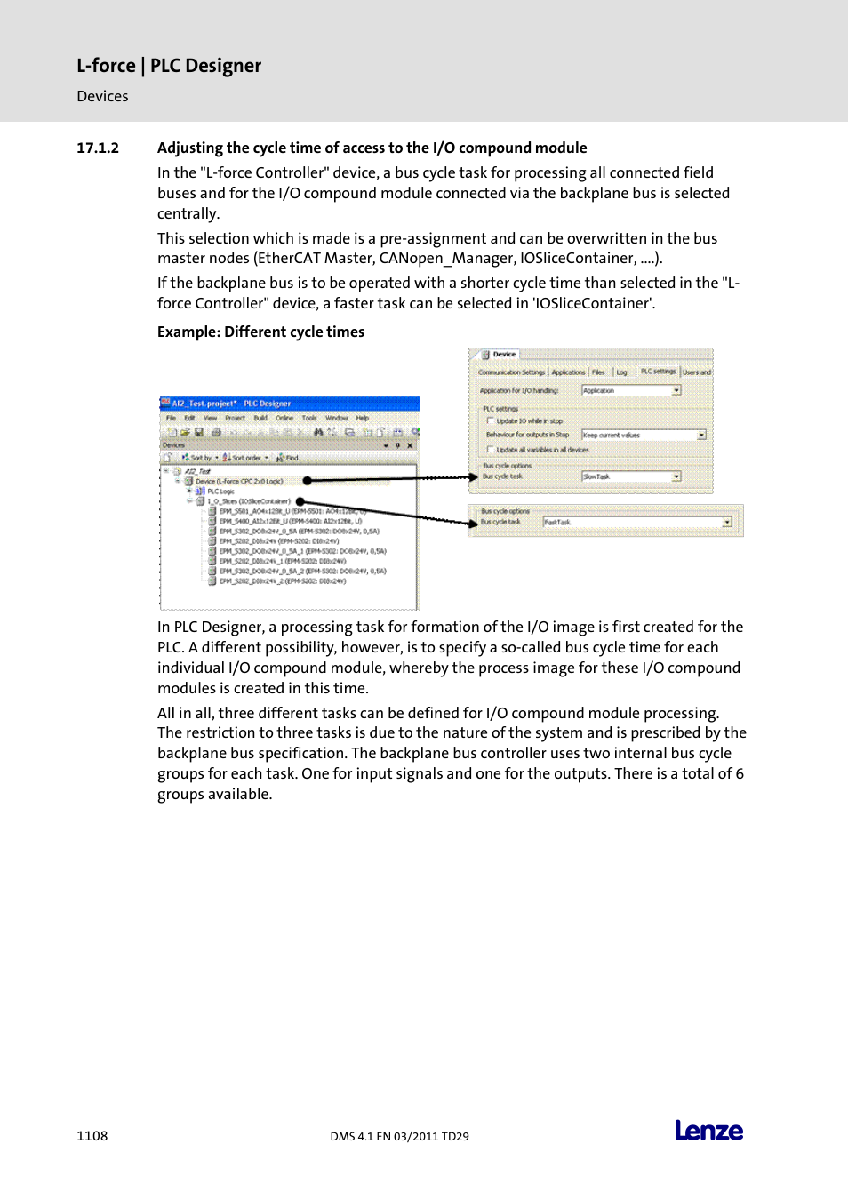 Example: different cycle times, L-force | plc designer | Lenze PLC Designer PLC Designer (R3-1) User Manual | Page 1110 / 1170