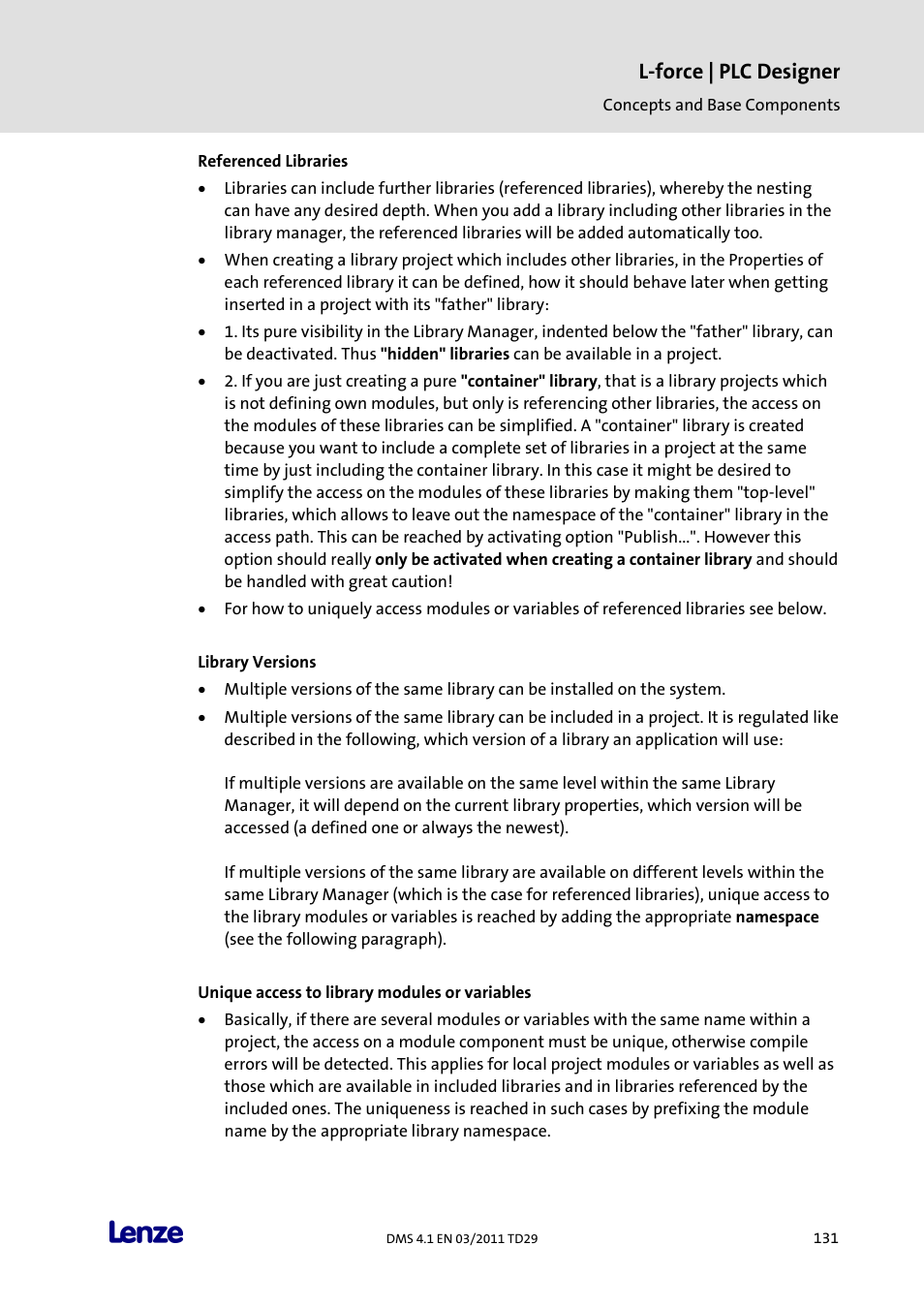 L-force | plc designer | Lenze PLC Designer PLC Designer (R3-1) User Manual | Page 133 / 1170