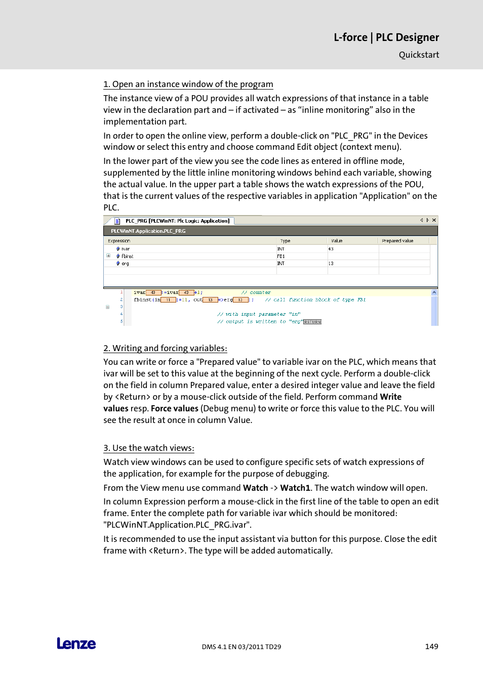 L-force | plc designer | Lenze PLC Designer PLC Designer (R3-1) User Manual | Page 151 / 1170