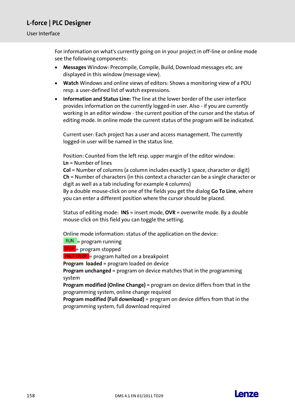 L-force | plc designer | Lenze PLC Designer PLC Designer (R3-1) User Manual | Page 160 / 1170
