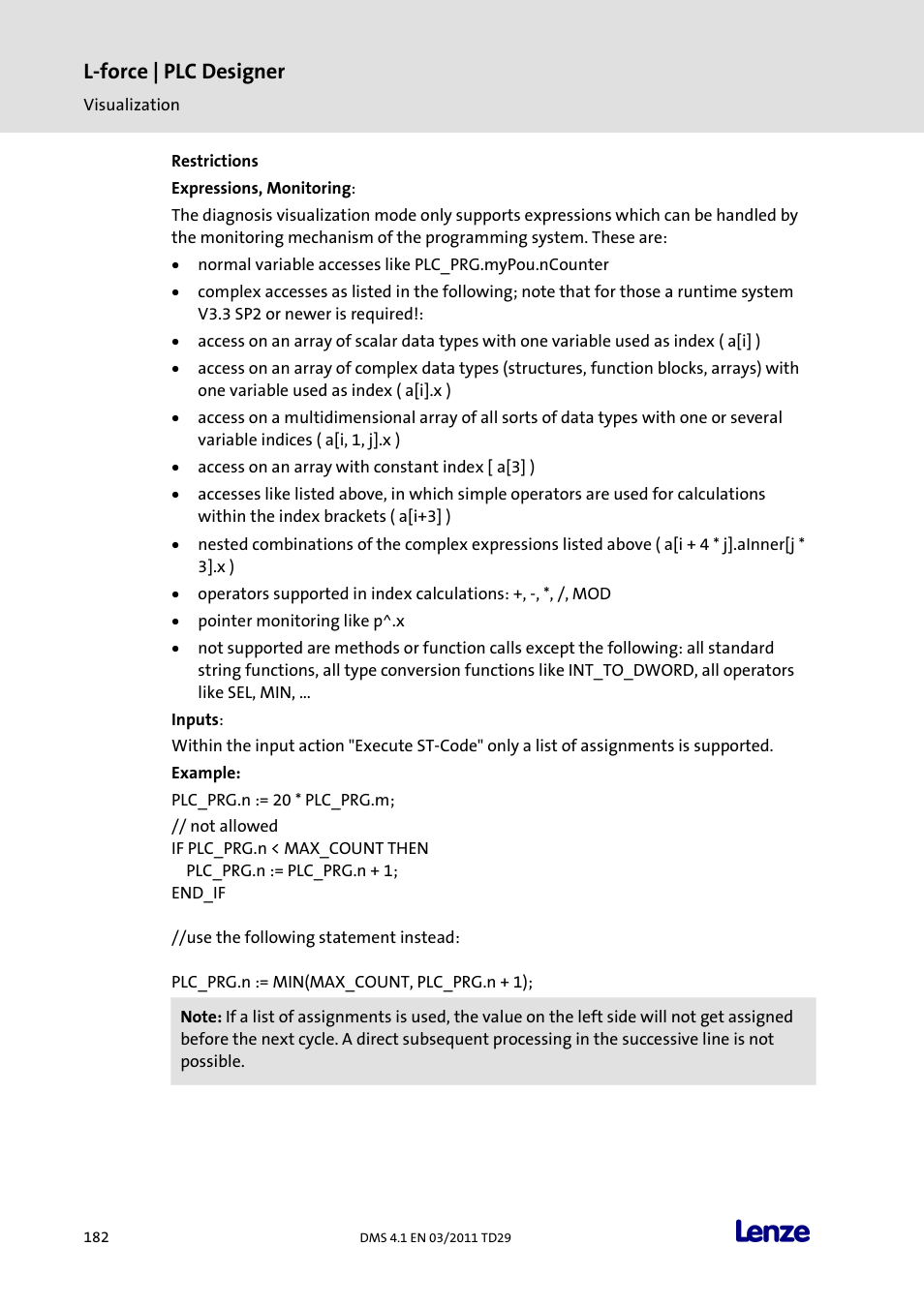 L-force | plc designer | Lenze PLC Designer PLC Designer (R3-1) User Manual | Page 184 / 1170