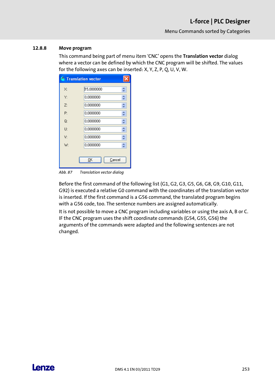 Move program, L-force | plc designer | Lenze PLC Designer PLC Designer (R3-1) User Manual | Page 255 / 1170