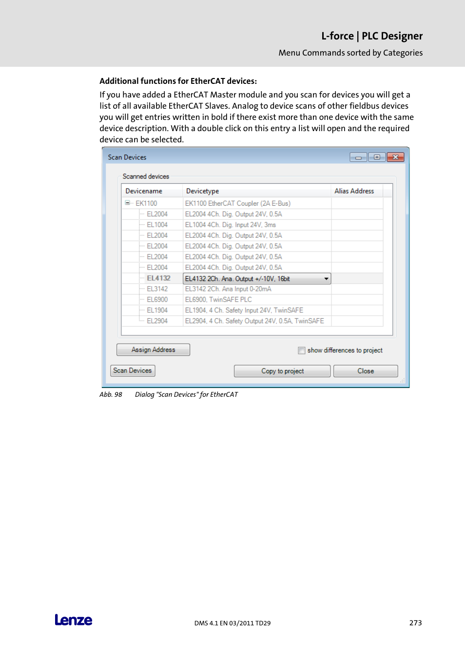 L-force | plc designer | Lenze PLC Designer PLC Designer (R3-1) User Manual | Page 275 / 1170