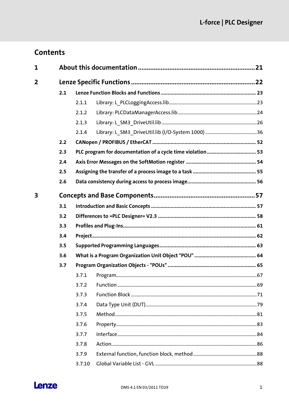 Lenze PLC Designer PLC Designer (R3-1) User Manual | Page 3 / 1170