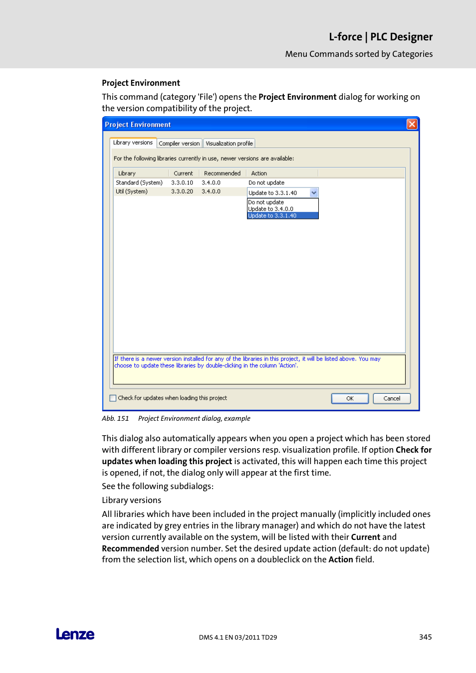 Project environment, L-force | plc designer | Lenze PLC Designer PLC Designer (R3-1) User Manual | Page 347 / 1170