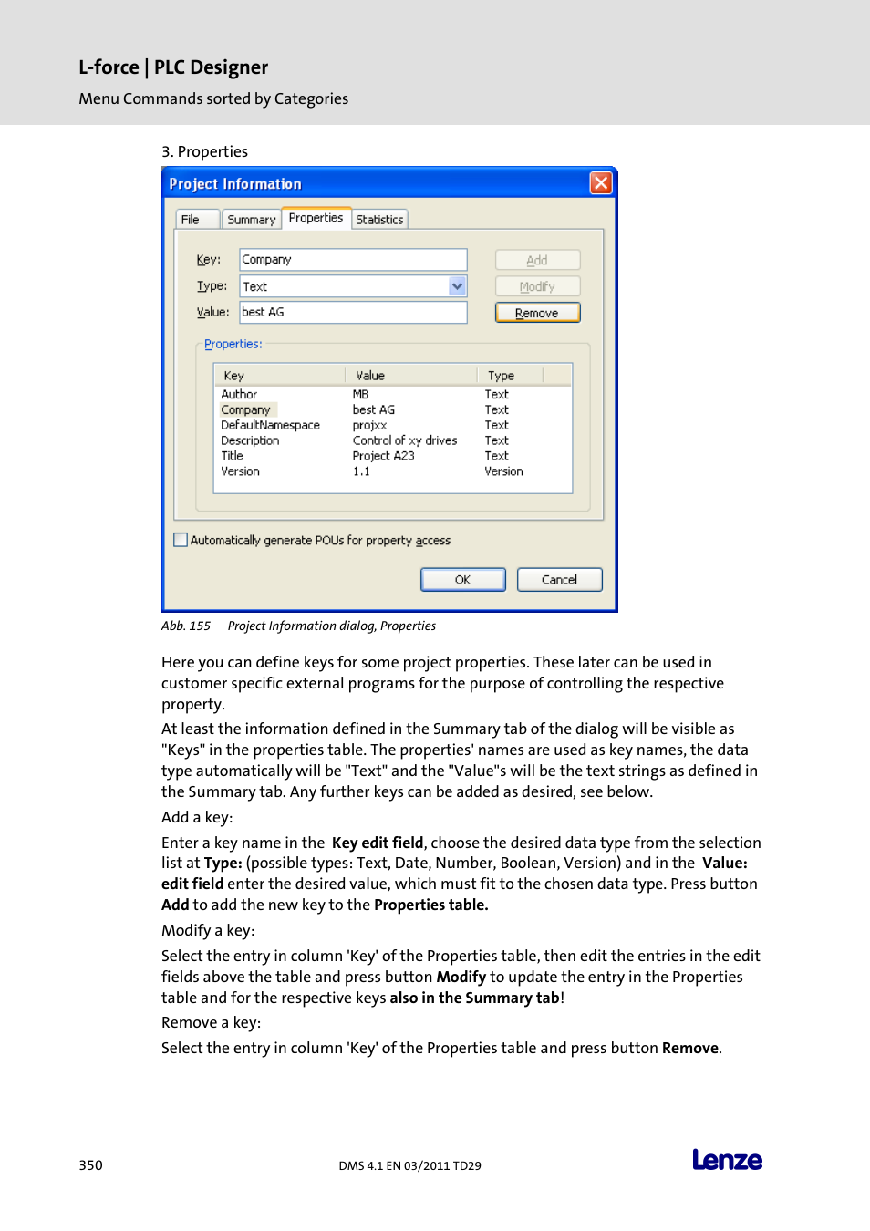 L-force | plc designer | Lenze PLC Designer PLC Designer (R3-1) User Manual | Page 352 / 1170