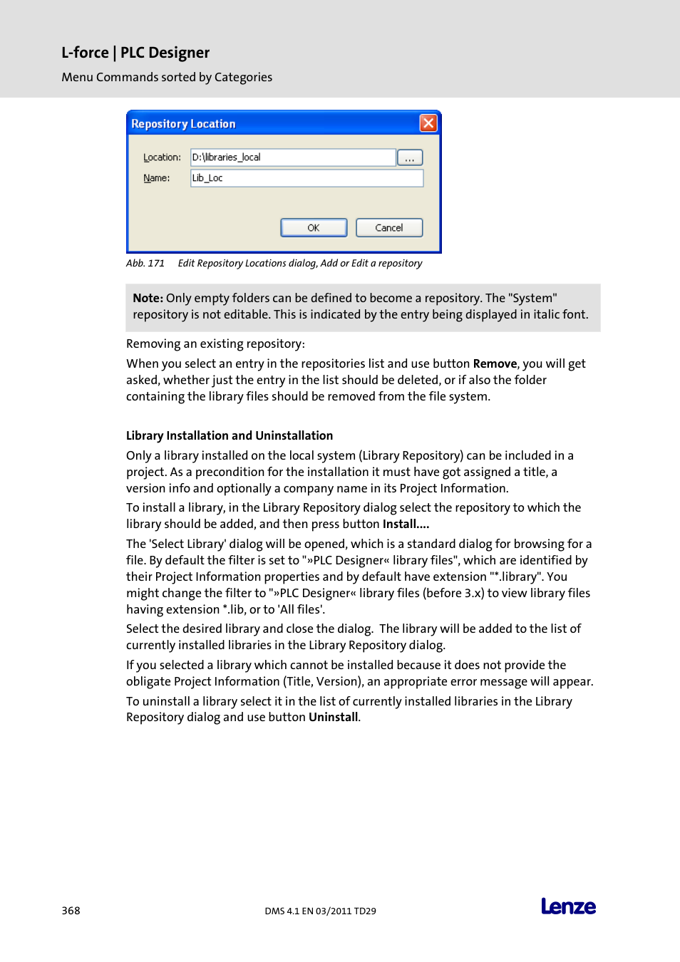 L-force | plc designer | Lenze PLC Designer PLC Designer (R3-1) User Manual | Page 370 / 1170