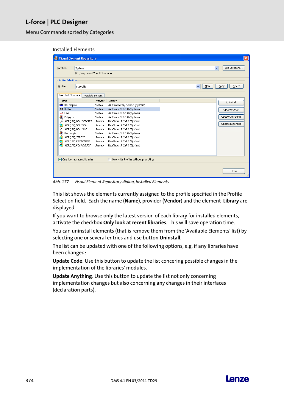 L-force | plc designer | Lenze PLC Designer PLC Designer (R3-1) User Manual | Page 376 / 1170