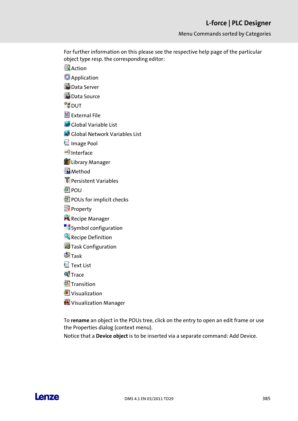 L-force | plc designer | Lenze PLC Designer PLC Designer (R3-1) User Manual | Page 387 / 1170