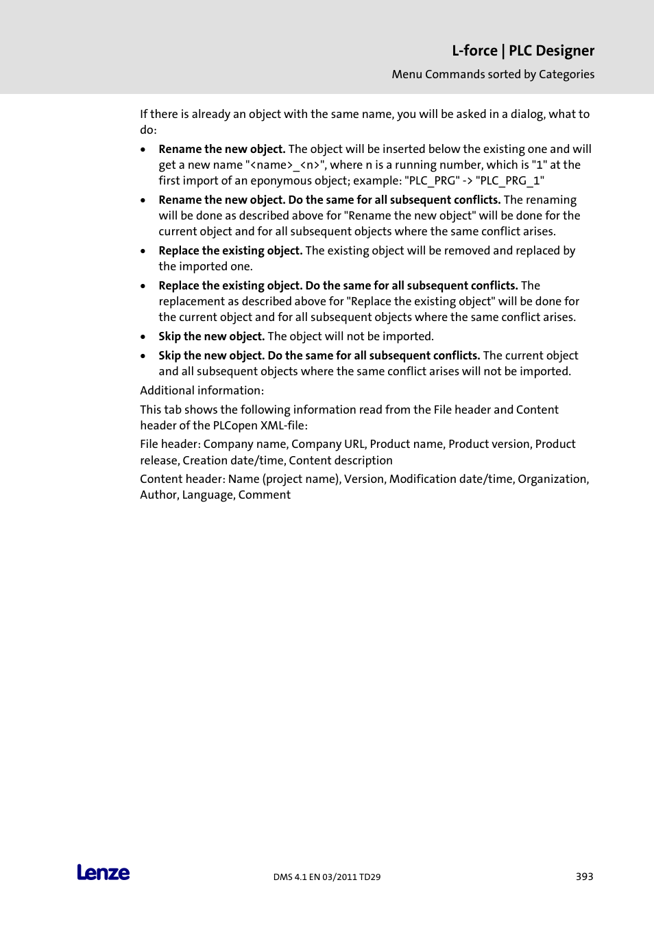 L-force | plc designer | Lenze PLC Designer PLC Designer (R3-1) User Manual | Page 395 / 1170