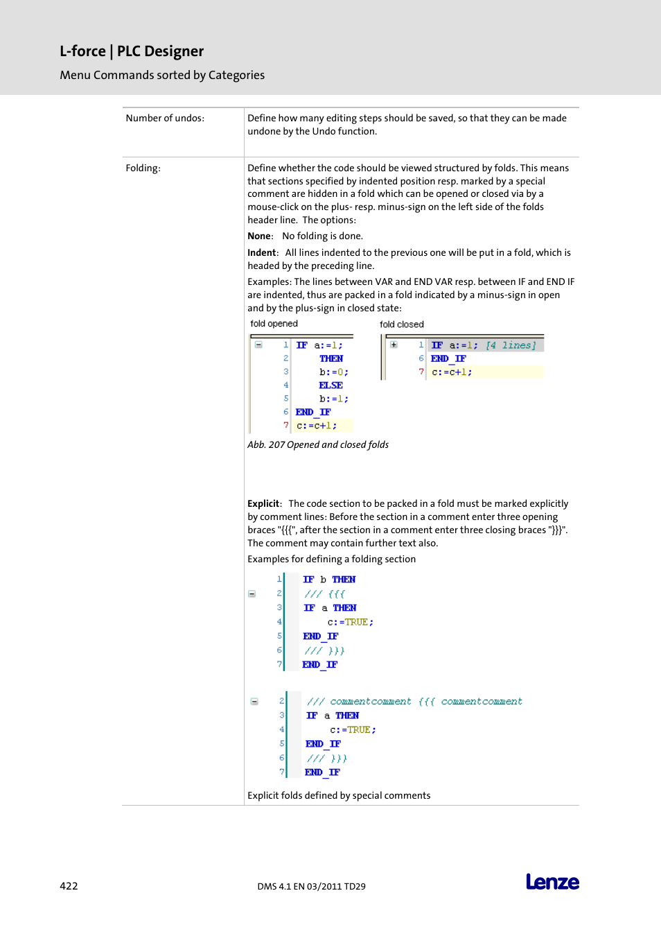 L-force | plc designer | Lenze PLC Designer PLC Designer (R3-1) User Manual | Page 424 / 1170